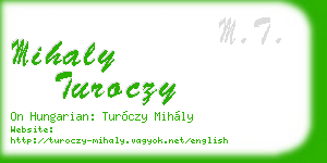 mihaly turoczy business card