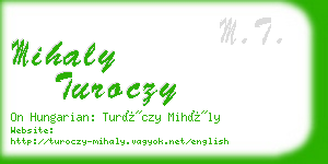 mihaly turoczy business card